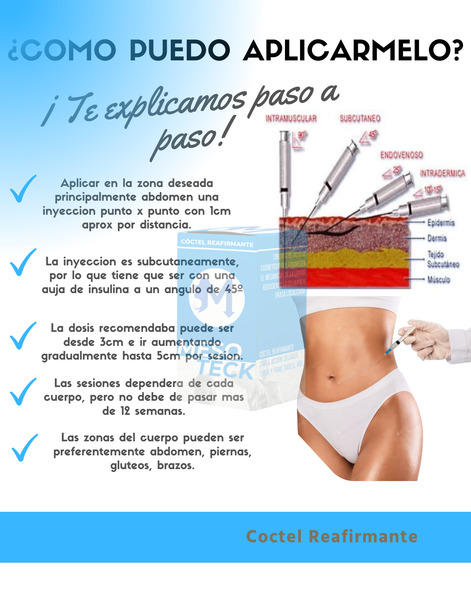 MESOTERAPIA (COCTEL REDUCTIVO / COCTEL REAFIRMANTE)