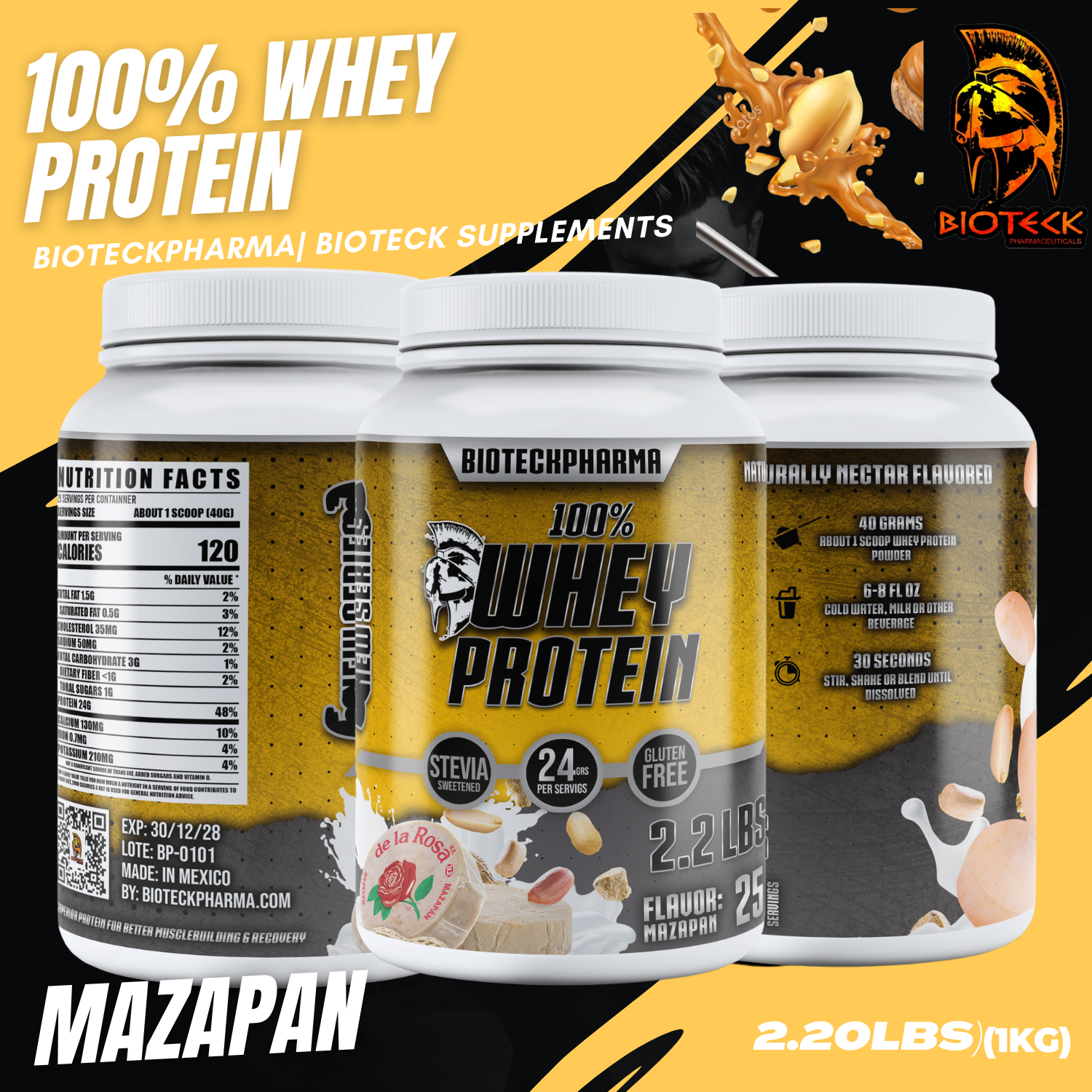 Whey Protein 2.2 Lbs - Alimenta tu rendimiento y construye músculos de manera eficiente