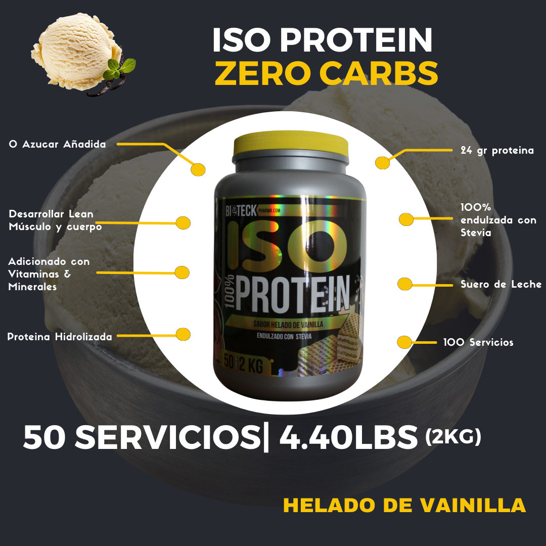 ISO-PROTEIN 0 CARBOHIDRATOS HELADO DE VAINILLA