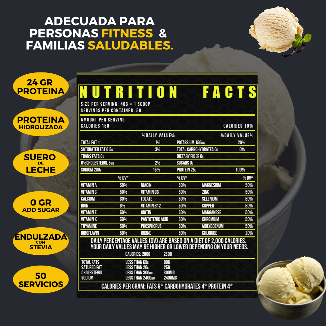 ISO-PROTEIN 0 CARBOHIDRATOS HELADO DE VAINILLA