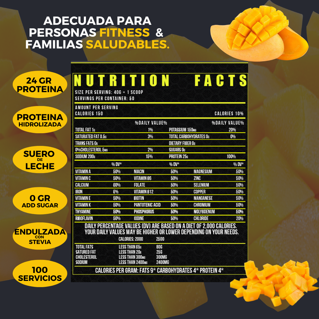 ISO-PROTEIN 0 CARBOHIDRATOS SABOR MANGO