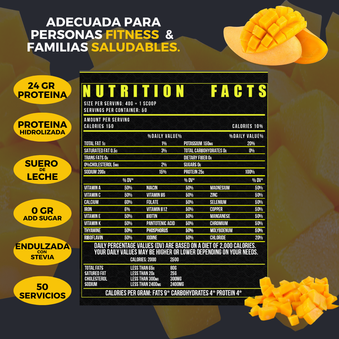 ISO-PROTEIN 0 CARBOHIDRATOS SABOR MANGO