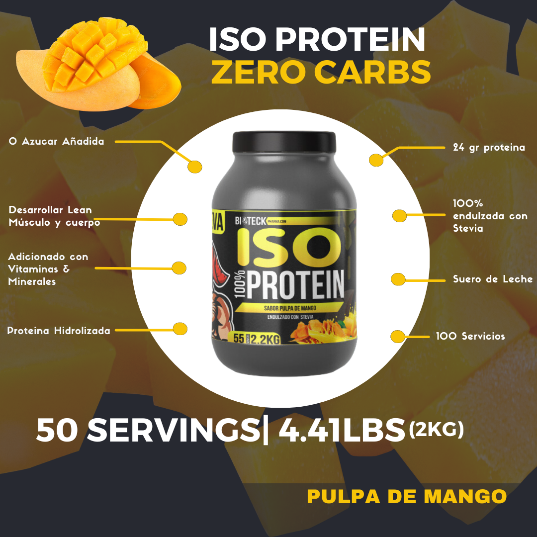 ISO-PROTEIN 0 CARBOHIDRATOS SABOR MANGO