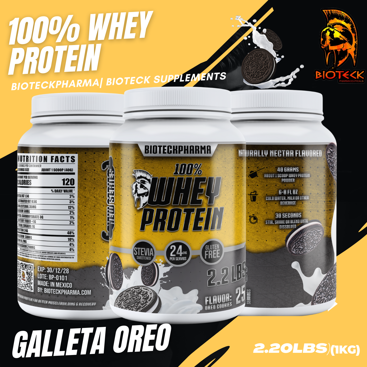 Whey Protein 2.2 Lbs - Alimenta tu rendimiento y construye músculos de manera eficiente