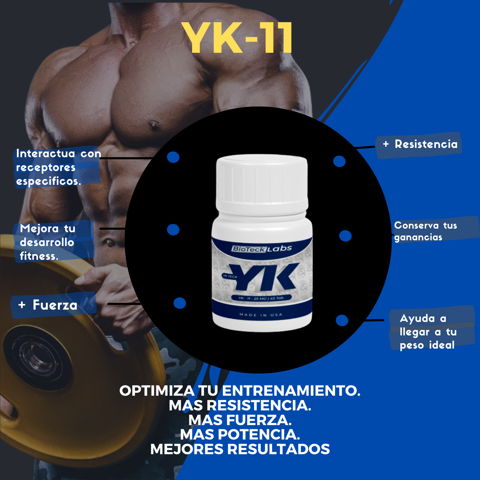 SARMS| YK-11 25 Mg 45 Tabletas Sin Sabor