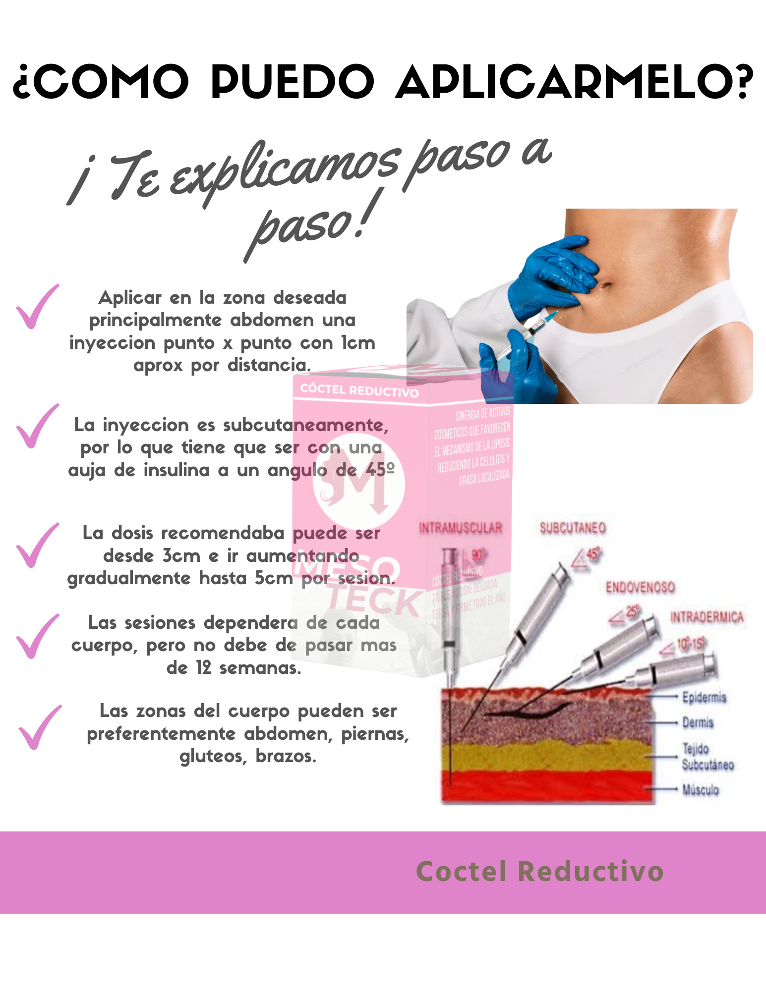 MESOTERAPIA (COCTEL REDUCTIVO / COCTEL REAFIRMANTE)