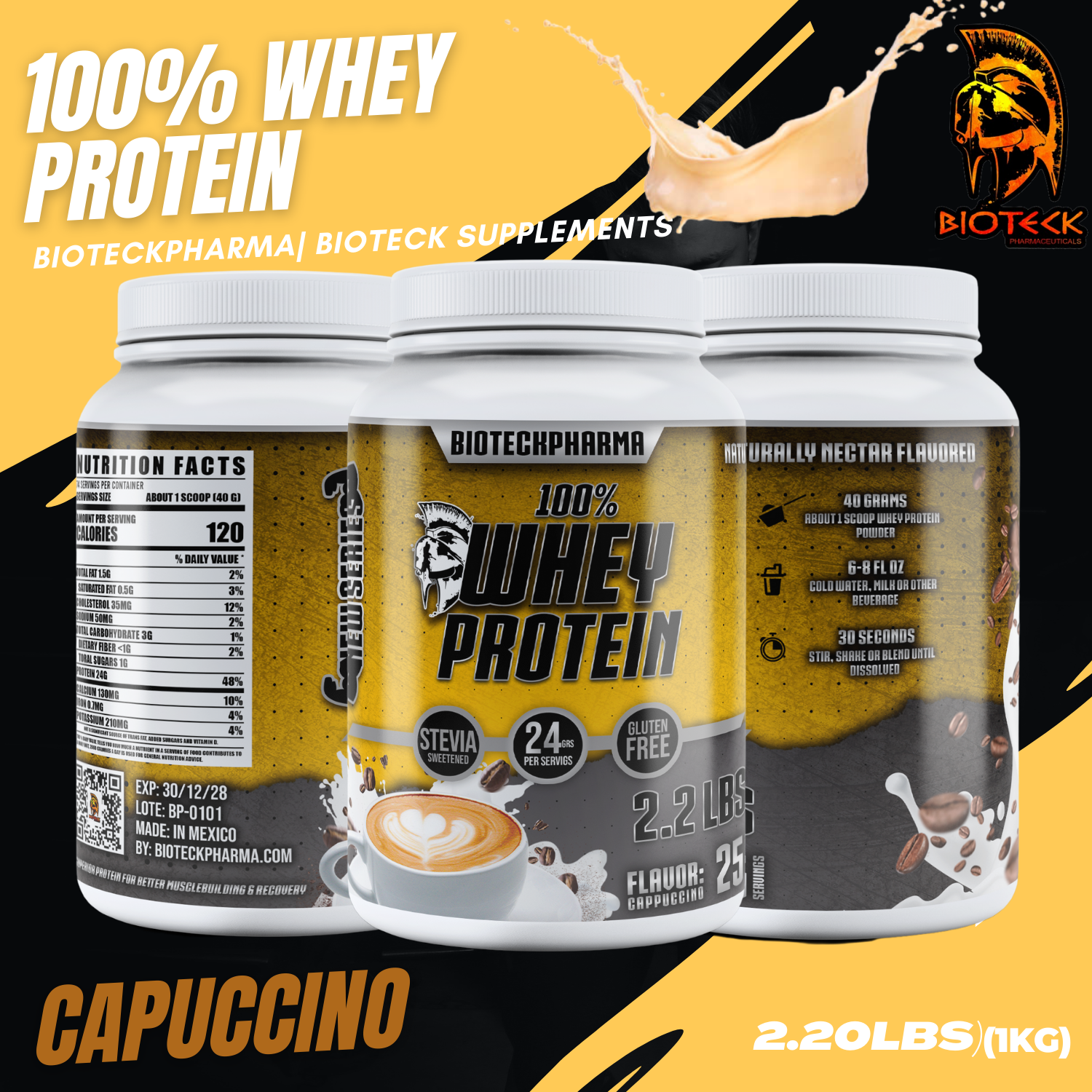 Whey Protein 2.2 Lbs - Alimenta tu rendimiento y construye músculos de manera eficiente