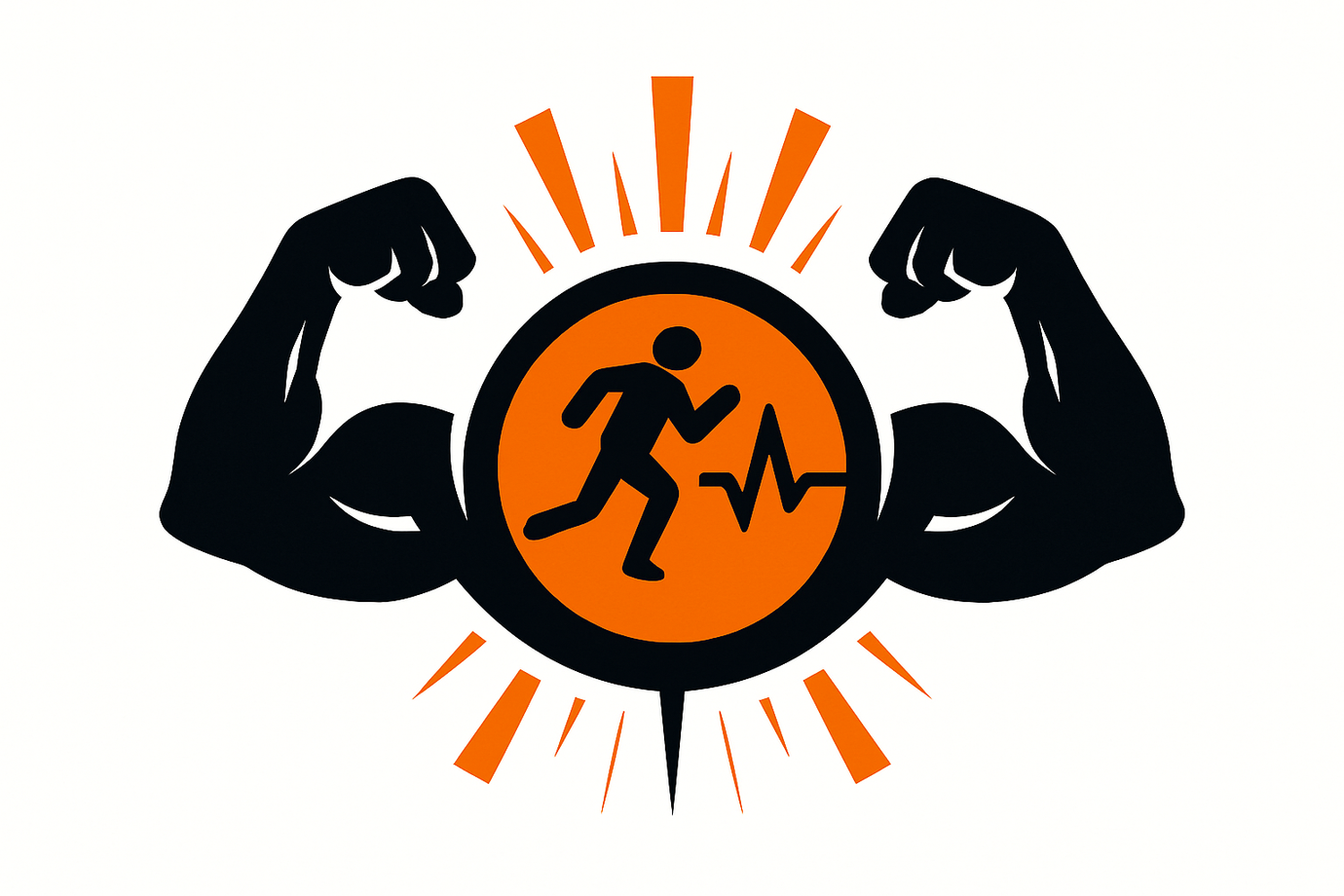 INCREMENTO DE FUERZA Y RESISTENCIA, ICONO COLOR NARANJA Y NEGRO